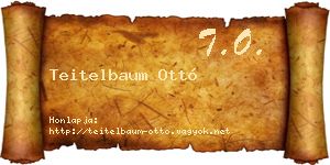 Teitelbaum Ottó névjegykártya
